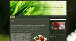 Desktop Screenshot of elitarestaurantcanmore.com